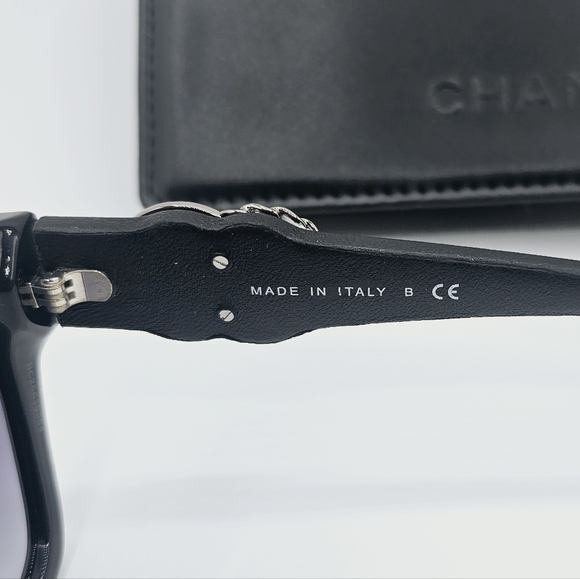 CHANEL SUNGLASSES CAT EYE BLACK CH5456 - Picture 8 of 16